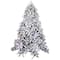 7.5ft. Pre-Lit Flocked Glacier Pine Artificial Christmas Tree, Multicolor LED Lights